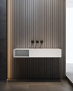 Тумба с раковиной ABBER Stein AS2640-1.2 L/R 120 белая матовая для ванной в интернет-магазине Sanbest