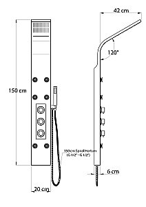 Душевая гидромассажная панель GPD DSP06 купить в интернет-магазине сантехники Sanbest