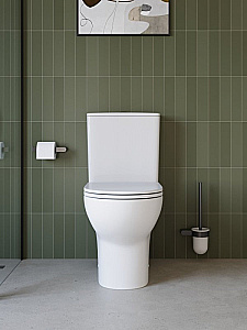 Унитаз-компакт BelBagno LOUNGE-TOR-2 BB2802CP/T-TOR/SC белый, с крышкой микролифт, с бачком, безободковый, слив-торнадо купить в интернет-магазине Sanbest