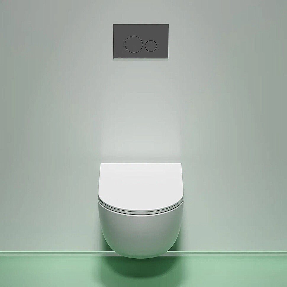 Унитаз подвесной Ceramica Nova Modena CN6063MW безободковый, с крышкой микролифт, белый матовый купить в интернет-магазине Sanbest