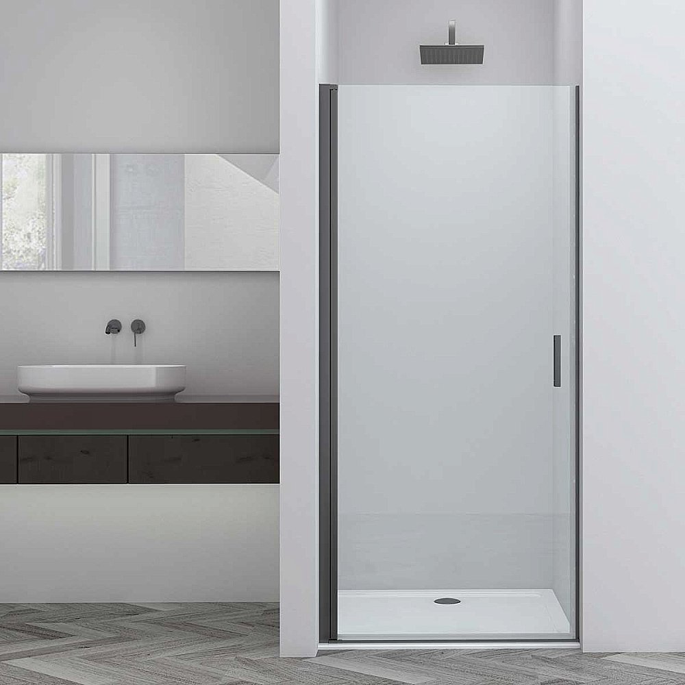 Душевая дверь Vincea Alpha 70 VDP-3AL700CLGM стекло прозрачное/профиль вороненая сталь купить в интернет-магазине Sanbest