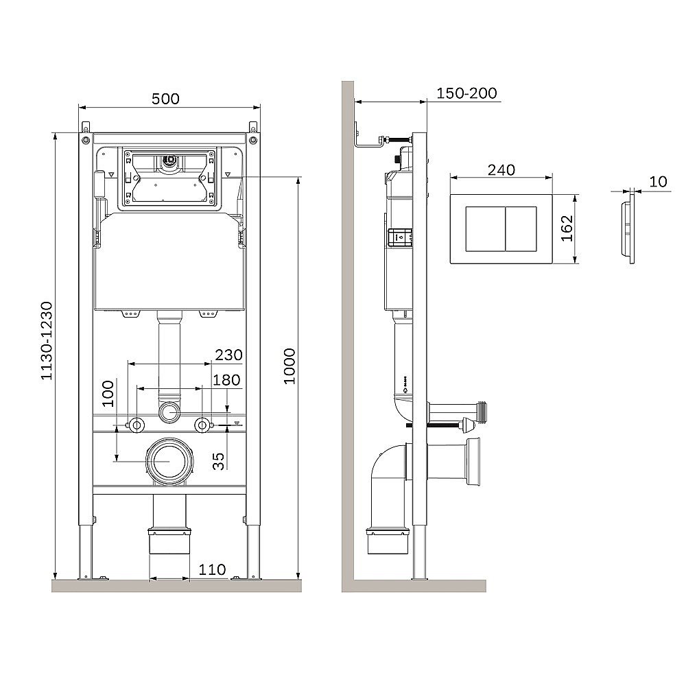 Инсталляция для унитаза AM.PM PrimeFit I012709.0101 купить в интернет-магазине сантехники Sanbest
