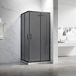 Душевой уголок Veconi Rovigo RV27B-8080-05-C8 80х80 стекло тонированное/профиль черный матовый купить в интернет-магазине Sanbest