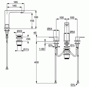 Смеситель для раковины Kludi Zenta SL 483930565 хром купить в интернет-магазине сантехники Sanbest