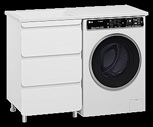 Тумба с раковиной Misty Чегет - 55 П-Чег-01055-01Н3Я (Раковина Гавана 120) белая для ванной в интернет-магазине Sanbest