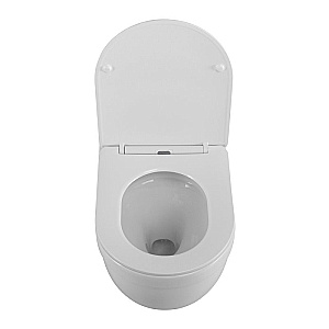 Унитаз подвесной BelBagno Senso-Tor BB017CH-TOR/SC белый, безободковый, с крышкой микролифт, слив-торнадо купить в интернет-магазине Sanbest