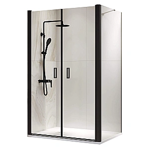 Душевой уголок RGW Passage PA-144B (PA-104B + Z-050-2B + O-204B) 060814487-14 80x70 стекло прозрачное/профиль черный купить в интернет-магазине Sanbest