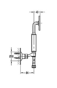 Душевой гарнитур Cezares ECO-KD-BORO золото купить в интернет-магазине сантехники Sanbest