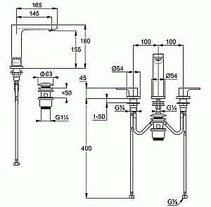 Смеситель для раковины Kludi Zenta SL 483930565 хром купить в интернет-магазине сантехники Sanbest