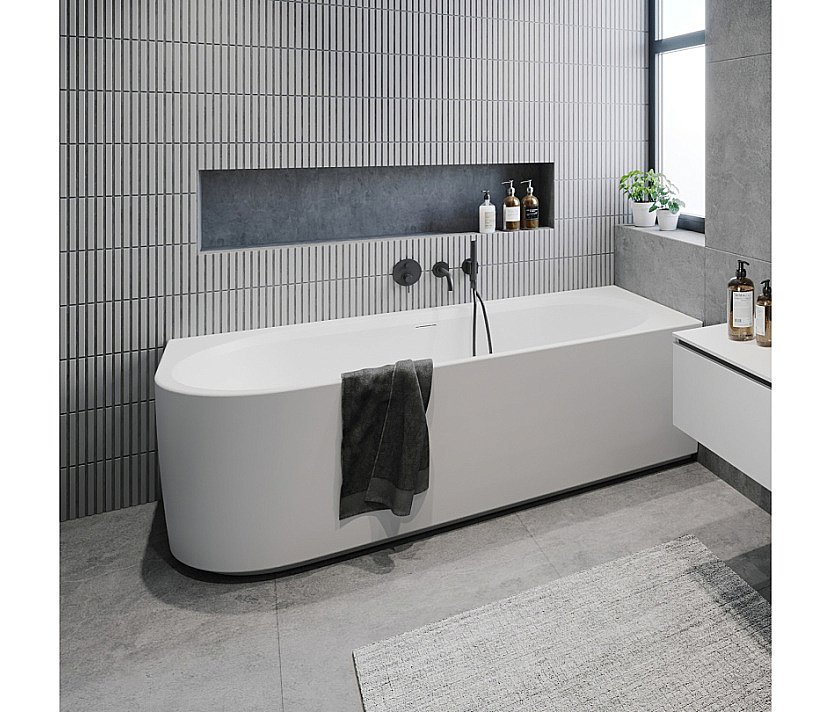 Акриловая ванна Riho Desire Velvet White 184x84 белая матовая купить в интернет-магазине Sanbest