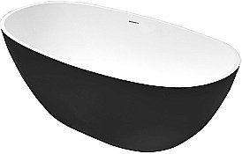 Ванна акриловая Grossman Classic GR-2503MB 170х87 белая, черная матовая купить в интернет-магазине Sanbest