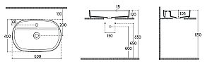 Раковина ISVEA Infinity 60 10NF65060SV-2T-TRZ мятно-зеленый матовый купить в интернет-магазине Sanbest
