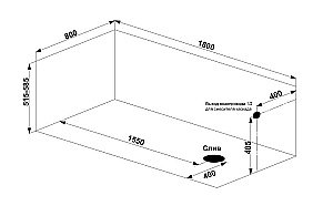 Ванна акриловая BAS Бали 180x80 без каркаса купить в интернет-магазине Sanbest