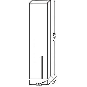 Пенал Jacob Delafon NOUVELLE VAGUE 35 белый для ванной в интернет-магазине сантехники Sanbest