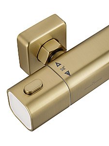 Смеситель для ванны с душевым гарнитуром и термостатом WONZON & WOGHAND SOLID, Брашированное золото (WW-C2011-A-BG) купить в интернет-магазине сантехники Sanbest