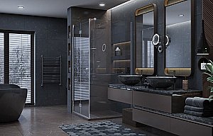 Душевой уголок Ambassador Diamond 12011105 90x90 стекло прозрачное/профиль хром купить в интернет-магазине Sanbest