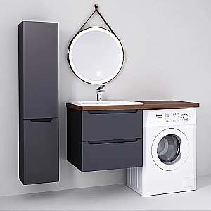 Пенал Jorno Wood 33 Wood.04.150/P/GR серый для ванной в интернет-магазине сантехники Sanbest