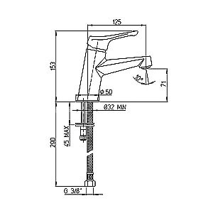 Смеситель для раковины PAINI Bios 05CR205/574 с гигиеническим душем, хром купить в интернет-магазине сантехники Sanbest