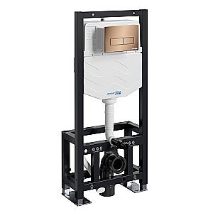 Система инсталляции для унитаза WasserKraft Dill 61TLT.010.ME.RG03 с кнопкой розовое золото купить в интернет-магазине сантехники Sanbest