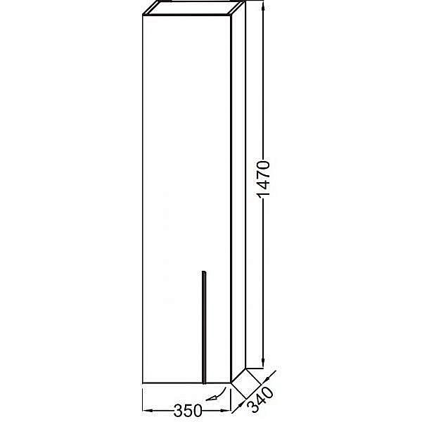 Пенал Jacob Delafon NOUVELLE VAGUE 35 белый для ванной в интернет-магазине сантехники Sanbest