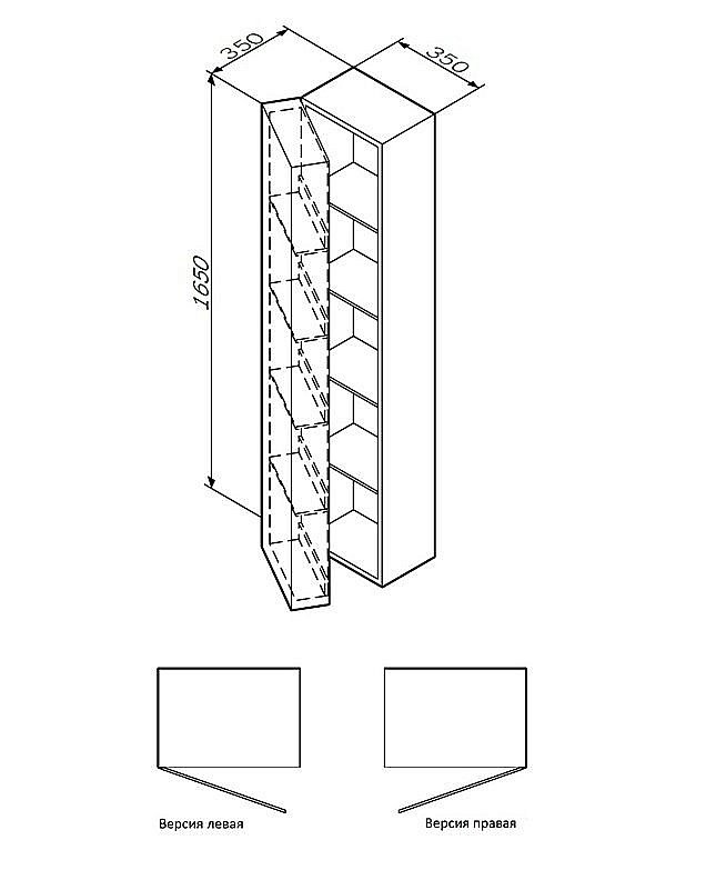 Пенал AM.PM Spirit 2.0 M70ACHR0356WG 35 белый для ванной в интернет-магазине сантехники Sanbest