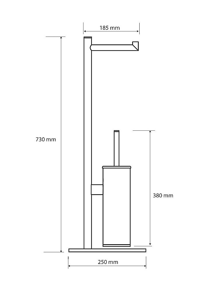 Стойка для ванной Bemeta Dark 104836110 черная матовая купить в интернет-магазине сантехники Sanbest