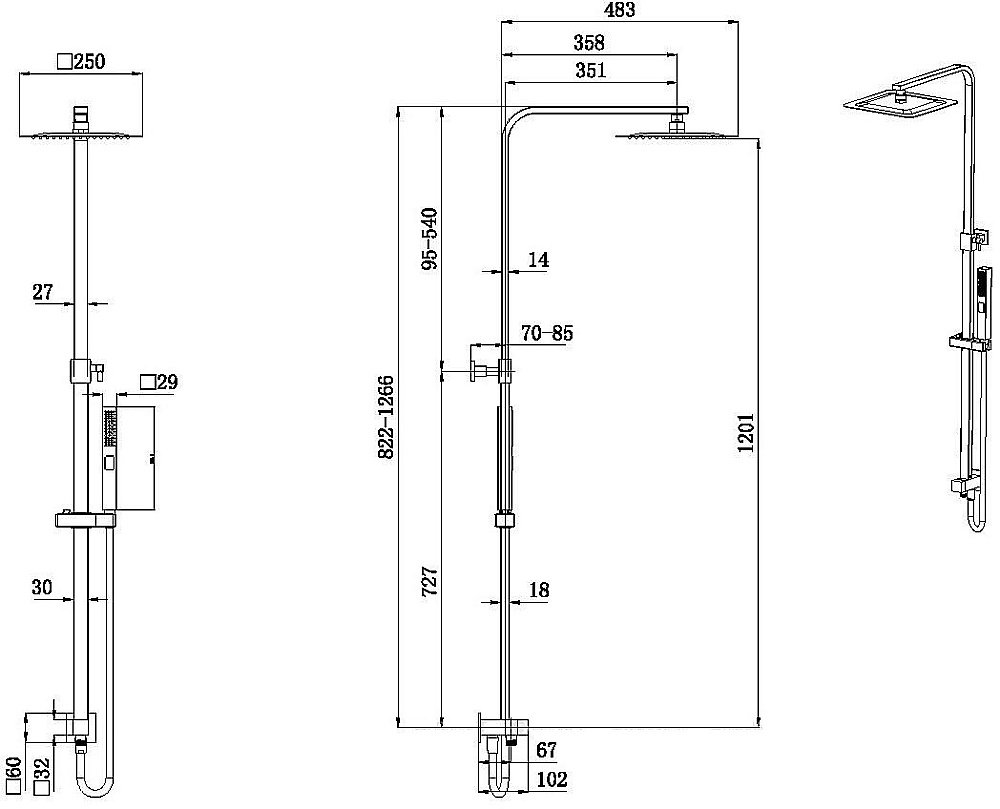 Душевая система Allen Brau Infinity 5.21031-00 хром купить в интернет-магазине сантехники Sanbest