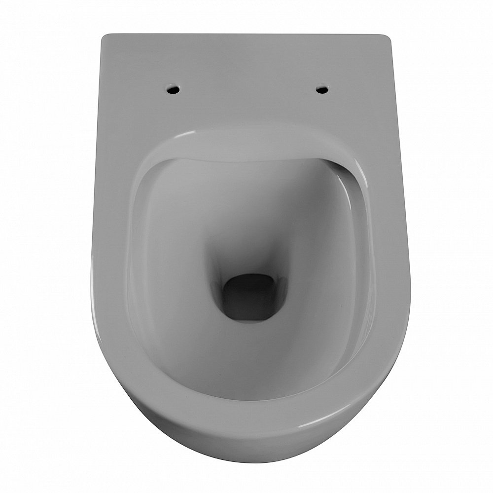 Унитаз подвесной ABBER Bequem AC1103MG с крышкой микролифт, безободковый, серый матовый купить в интернет-магазине Sanbest