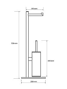 Стойка для ванной Bemeta Dark 104836110 черная матовая купить в интернет-магазине сантехники Sanbest