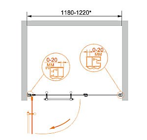 Душевая дверь Cezares RETRO-B-11 120 купить в интернет-магазине Sanbest