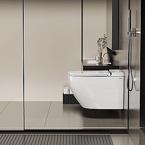 Унитаз подвесной Abber Bequem AC1126P белый, с крышкой микролифт купить в интернет-магазине Sanbest