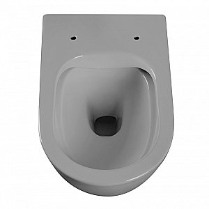 Унитаз подвесной ABBER Bequem AC1103MG с крышкой микролифт, безободковый, серый матовый купить в интернет-магазине Sanbest