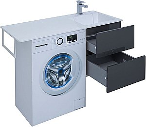 Тумба с раковиной Aquanet Алвита 243662 48 серый антрацит для ванной в интернет-магазине Sanbest