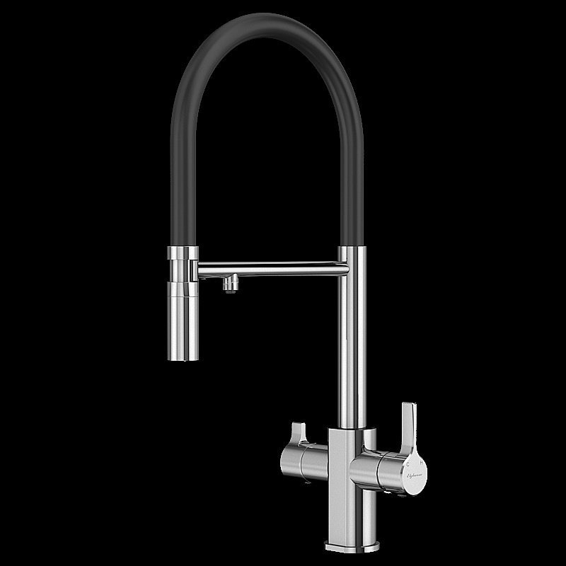 Смеситель для кухни Elghansa 56F5511 хром/черный купить в интернет-магазине сантехники Sanbest
