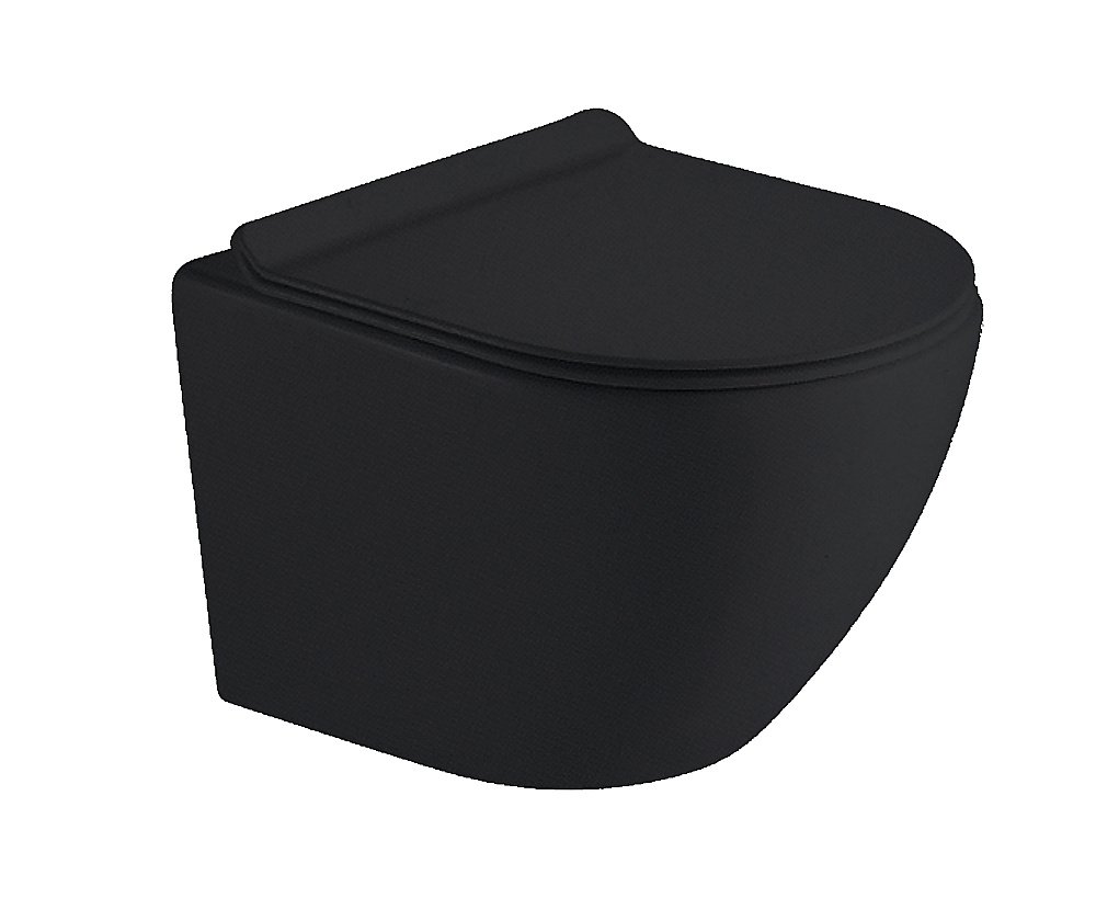 Унитаз Timo Kulo TK-403MB безободковый, с крышкой микролифт, черный матовый купить в интернет-магазине Sanbest
