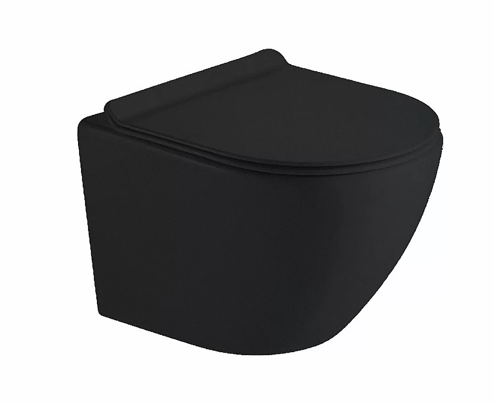 Унитаз Timo Kulo TK-403MB безободковый, с крышкой микролифт, черный матовый купить в интернет-магазине Sanbest