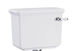 Бачок Burlington Guild Slimline GU7005CW 44 ручка рычаг, белый купить в интернет-магазине сантехники Sanbest