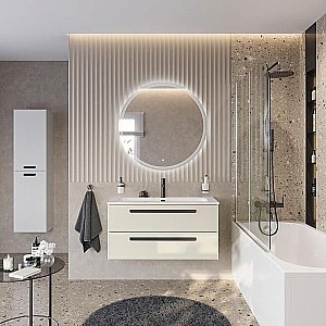 Тумба с раковиной Cezares ECO-CER-N 100 ECO-CER-N-1000-2C-SO-AS-P альпака брашированная для ванной в интернет-магазине Sanbest