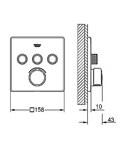 Термостат для душа Grohe Grohtherm SmartControl 29149000 купить в интернет-магазине сантехники Sanbest