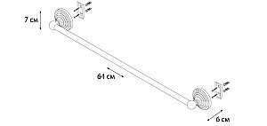 Полотенцедержатель FIXSEN RETRO FX-83801 купить в интернет-магазине сантехники Sanbest