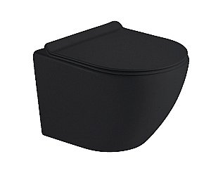 Унитаз Timo Kulo TK-403MB безободковый, с крышкой микролифт, черный матовый купить в интернет-магазине Sanbest