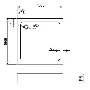 Душевой поддон Gemy ST16T 100x100 белый купить в интернет-магазине Sanbest