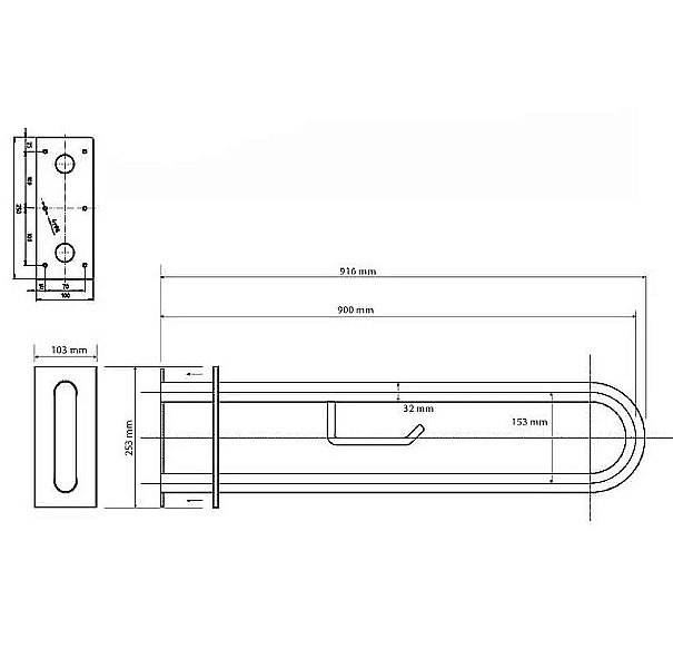 Поручень Bemeta Help 301807331 хром купить в интернет-магазине сантехники Sanbest