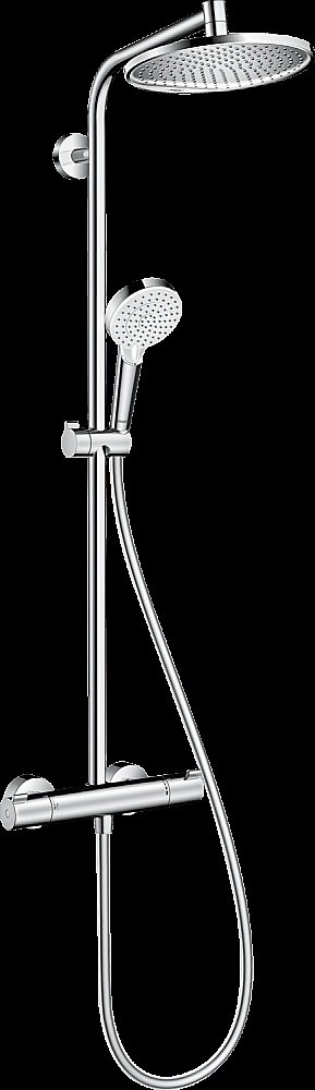 Душевая система Hansgrohe Crometta S Showerpipe 240 1jet 27267000 купить в интернет-магазине сантехники Sanbest