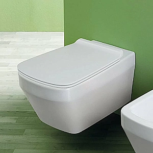 Унитаз подвесной SIMAS Baden Baden BB18bi matt безободковый, с крышкой микролифт, белый матовый купить в интернет-магазине Sanbest