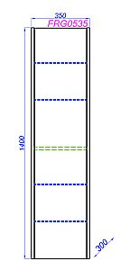 Пенал Aqwella Fargo 35 для ванной в интернет-магазине сантехники Sanbest