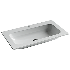 Тумба с раковиной Sancos Velta 80 VL80WG+CN7012 теплый серый матовая/раковина белая, с отверстием для ванной в интернет-магазине Sanbest
