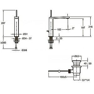 Cмеситель для раковины Jacob Delafon COMPOSED E73053-CP хром купить в интернет-магазине сантехники Sanbest