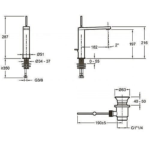 Cмеситель для раковины Jacob Delafon COMPOSED E73053-CP хром купить в интернет-магазине сантехники Sanbest