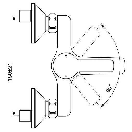 Смеситель для ванны Vidima Uno BA322AA купить в интернет-магазине сантехники Sanbest